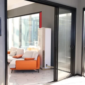 Commercial Partition Sliding Glass Doors, Aluminum Narrow Frame, Double Glazing, Interior