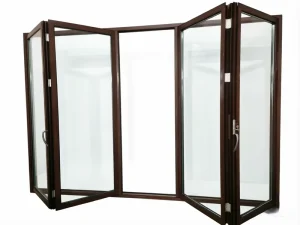 Commercial Shopfront 4-Fold Aluminum Folding Door with Heavy-Duty Hardware