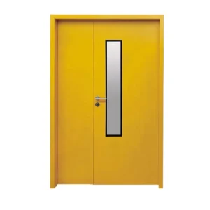 Commercial Soundproof Fireproof Hospital Steel Swing Door with Viewing Windows for Clinic Lab Patient Room