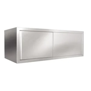 Commercial Stainless Steel Kitchen Wall-Mount Cabinet with Sliding Doors