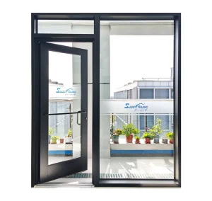 Commercial Storefront Hurricane Swing Door NFRC FPA Certified High Wind Pressure Impact Resistant Aluminum Glass Exterior Door
