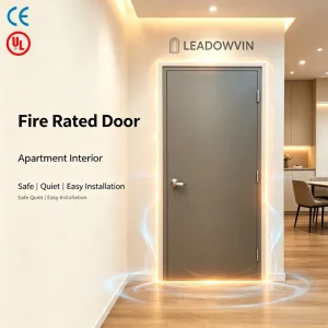 Commercial UL Certified European Style Steel Security Door with 120-Minute Fire Rating