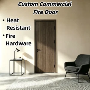 Composite Fireproof Wooden Internal Door with Fire Protection Hardware