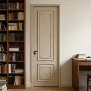 Composite Modern Solid Wood Interior Bedroom Door with Soundproof Flush Design