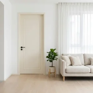 Composite Polymer Wood Interior Door, Water Resistant, Custom Size, School Bedroom Apartment Hotel