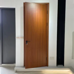 Composite Solid Wood Interior Door, Soundproof, Moisture-Proof, Paint-Free, Simple Carved Postmodern Style
