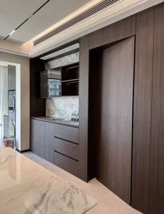 Concealed Flush Solid-Core Wooden Interior Door for Residential, Hotel, and Commercial Projects