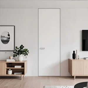 Concealed Interior Bedroom Door Prepped for Fixtures