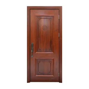 Contemporary Custom Waterproof Mahogany and Oak Solid Core Flush Interior Door, 96