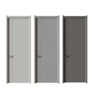 Contemporary Customizable Swing Single-Panel Solid Wood Indoor Door, White