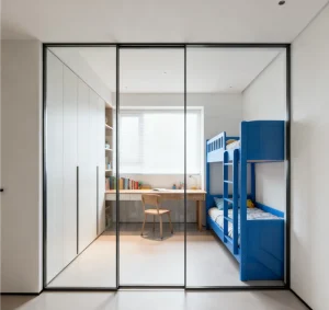 Contemporary Hanging Sliding Door with Minimalist Design for Kitchen or Study Room
