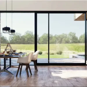 Contemporary Heavy Duty Sliding Door with Sound Reduction Glass and Strong Aluminum Profile