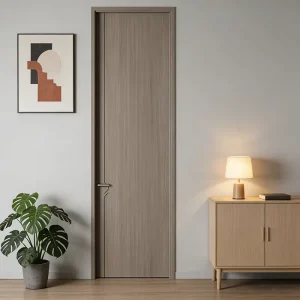 Contemporary Paint-Free Soundproof Interior Swing Door Set for Bedrooms, Hotels, and Villas