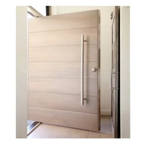 Contemporary Solid Wood Pivot Entrance Door for Villa Exterior, Waterproof