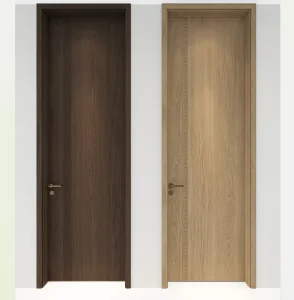 Contemporary Soundproof Solid Wood American Walnut White Oak Sapele Swing Doors For Penthouse Resort Bespoke OEM