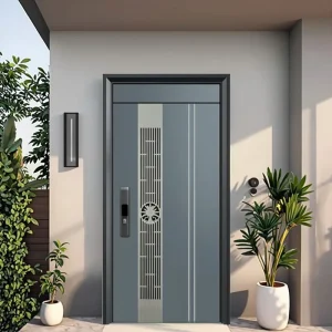 Contemporary Stainless Steel Security Entry Door Waterproof Anti-Theft Exterior Door Manual Opening