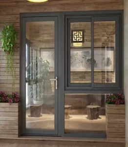 Contemporary Ultra-Narrow Frame Glazed Noise-Reducing OEM Aluminum Glass Door