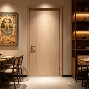 Contemporary Water-Resistant Wooden Bedroom and Living Room Door with PVC Panel