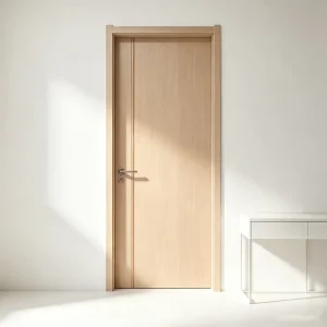 Contemporary Water-Resistant Wooden Interior Bedroom Door Set, Hospital and Apartment Use