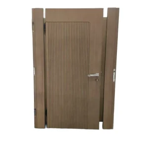 Contemporary Wood Veneer Interior Door, Solid Wood MDF, Finished Surface, Windproof, Push-Pull, Hotel/Apartment
