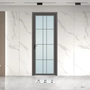 Continuous Hinge Aluminum Glass Double-Glazed Swing Door With Kick Plate For School Hospital Factory