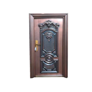 Copper-Color Galvanized Security Steel Exterior Door for Business Chinese Supplier