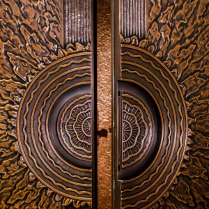 Copper Front Entry Security Swing Door for Home or Villa