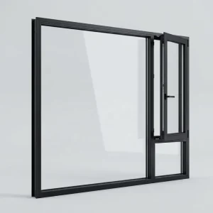 Crank Push-Out Triple-Insulated Aluminum Casement Window for Commercial Offices
