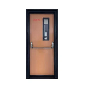 Custom 1-3 Hour Fire Rated Steel Glass Door for Supermarket, Interior, Exterior, Apartment, School, and Workshop Use