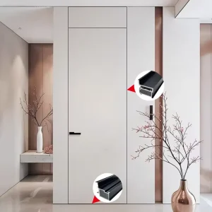 Custom 18mm Flush Hidden Door Profile Aluminum Wooden Interior Door Frame
