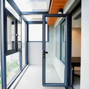 Custom 70 Series Heavy-Duty Aluminum Alloy Frame with Hinged Swing or Ultra-Narrow-Frame Casement Glass Doors