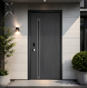 Custom Aluminum Alloy Anti-theft Entrance Door with Multi-point Lock System for Villa