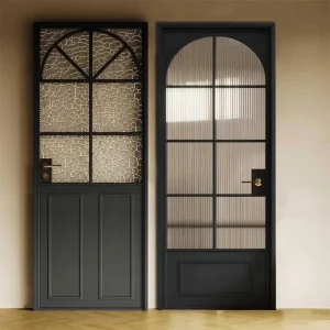 Custom Aluminum Alloy Vintage French-Style Swing Door with Ultra-Narrow Glass Panels