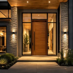 Custom Aluminum-Clad Wood Thermal Break Double-Glazed Soundproof Front Entry Door