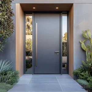 Custom Aluminum Frame Glass Pivot Swing Door for Exterior House Entry with Soundproofing