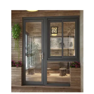 Custom Aluminum Glass French Casement Doors with Grills, Soundproof, for Home Exteriors