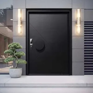 Custom Aluminum Pivot Entry Door European Style Modern Security