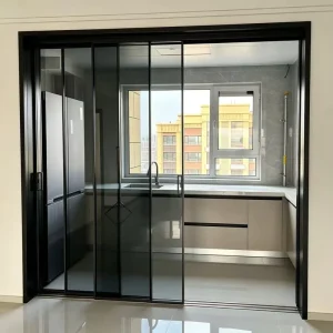 Custom Aluminum Side-Swing Casement Window with Louver Curtains for Bathroom, Garden, or Interior Spaces