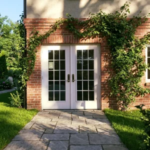 Custom Aluminum Sliding Folding Swing Double Door with Tempered Glass Panel for Villa Hotel Commercial Use