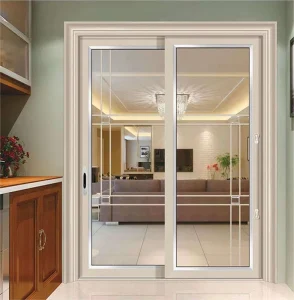Custom Aluminum Tempered Glass Sliding Door for Bathroom or Kitchen, Interior or Exterior