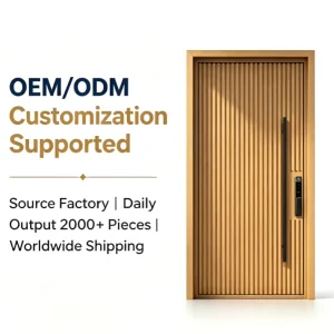 Custom Aluminum-Wood Composite Door, Waterproof, Wear-Resistant, Anti-Theft, Villa/Residential Home