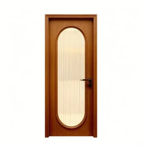 Custom Baked Painted Wood Glass Door with Window Soundproof Moisture-Proof Wear-Resistant Bedroom & Hotel Use