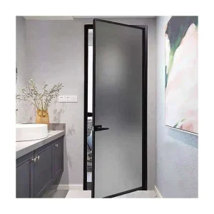 Custom Balcony Interior Folding Double Glass Sliding Swing Bathroom Door
