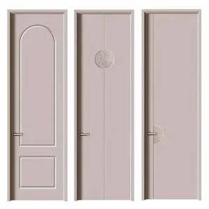 Custom CPL Wood Interior Doors Eco-Friendly Sound Insulation for School Villa Hotel Apartment