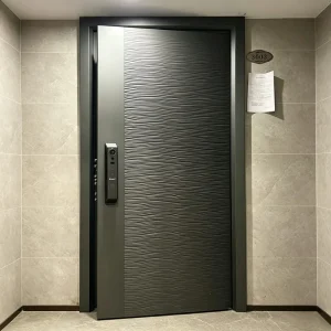 Custom Cast Aluminum Entry Door, Adjustable Size, Color and Style, Modern European Neo-Chinese Styles for Hotels and Villas