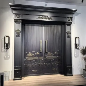 Custom Cast Aluminum Villa Entrance Anti-Theft Exterior Entry Door with Custom Pattern and Color