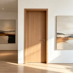 Custom Chinese Factory Supply Composite Wooden Doors, Minimalist Finished, Soundproof Noise-Reducing, Hotel Exterior