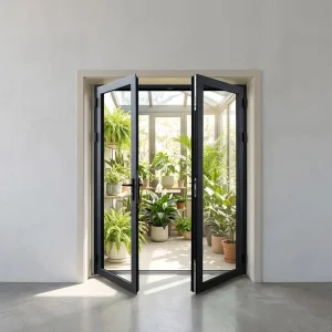 Custom Color Aluminum Alloy Entry Doors with Energy-Efficient Performance, NFRC Certified for Residential Villas