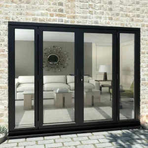 Custom Color Design Weather-Resistant Modern Residential Aluminum Double-Pane Swing Doors
