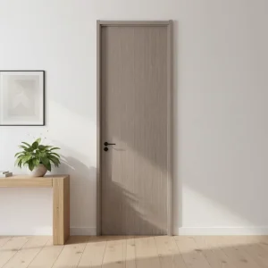 Custom Color Interior Hotel Soundproof Wood Veneer Door Water-Based Paint